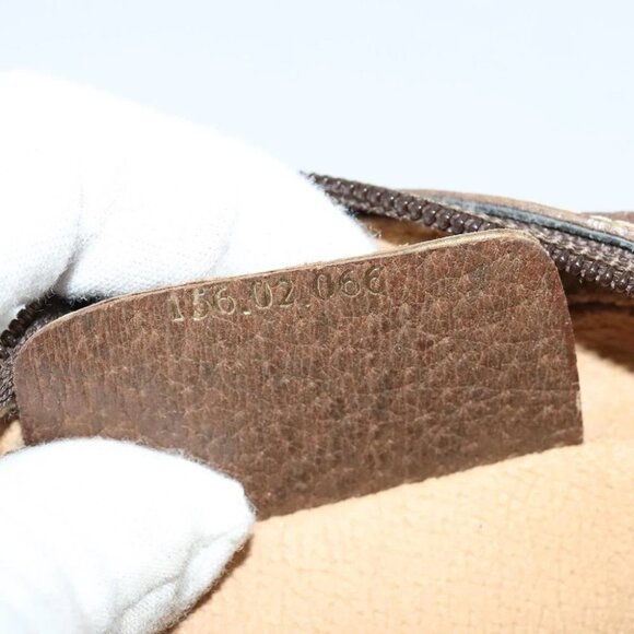 GUCCI GG Supreme Web Sherry Line Shoulder Bag PVC Beige 156 02 066 Auth bs27644 - Picture 3 of 14